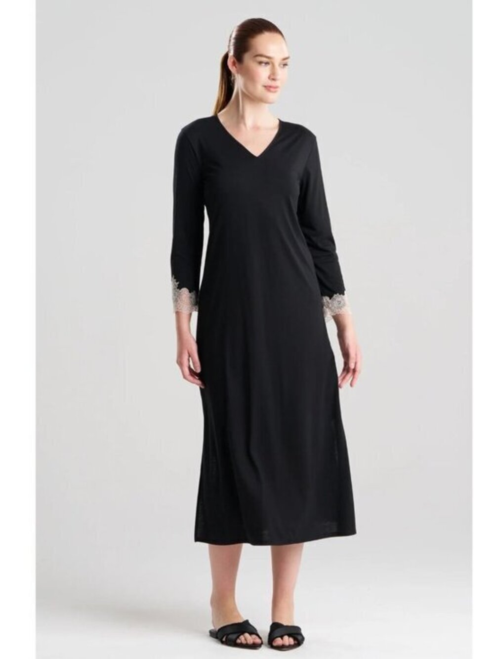 NWT NATORI Luxe Shangri-La Long Sleeve Lounger M $160